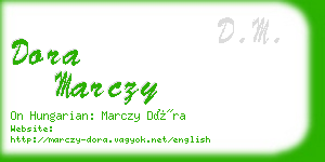 dora marczy business card